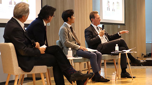 USJMF、LINK-J共催、米国大使館、ジェトロ講演シンポジウム　2019論議中様子